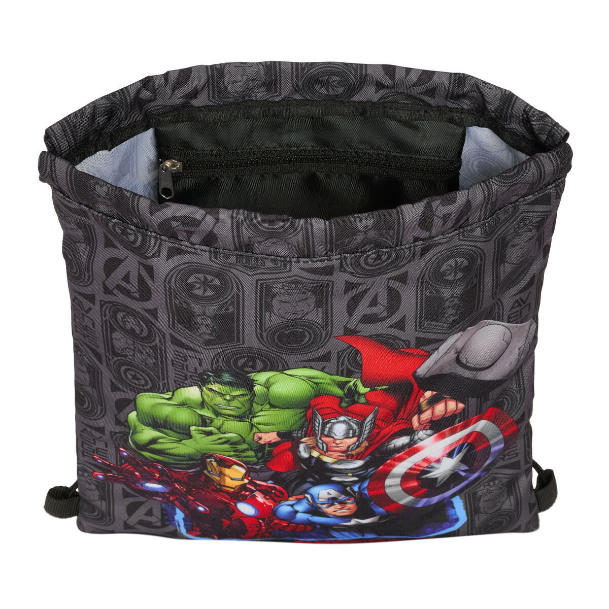 Backpack with Strings The Avengers Vendetta Black 26 x 34 x 1 cm