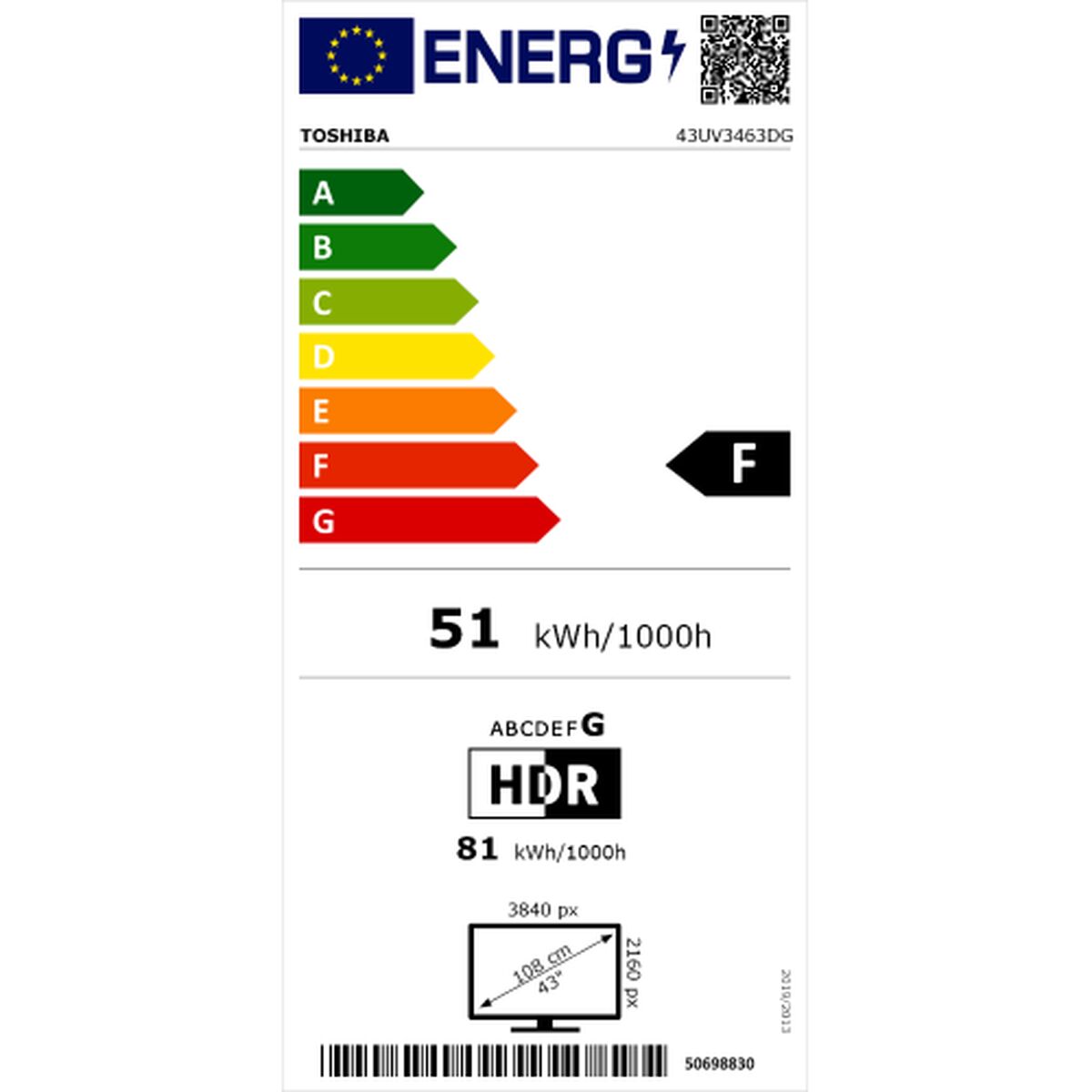 Toshiba Smart Tv Toshiba 43Uv3463Dg 4K Ultra Hd 43" D-Led