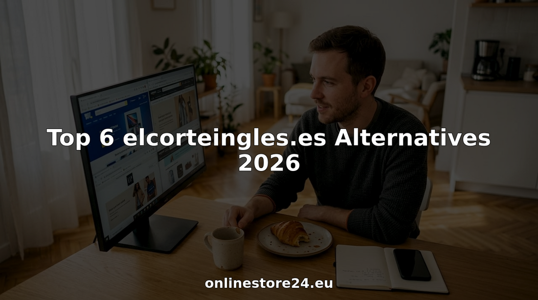 Person comparing online retail websites in home setting