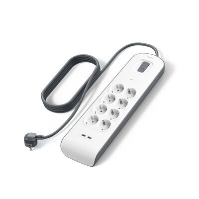 Power Strip 8 Plugs And 2 USB (2 4A)