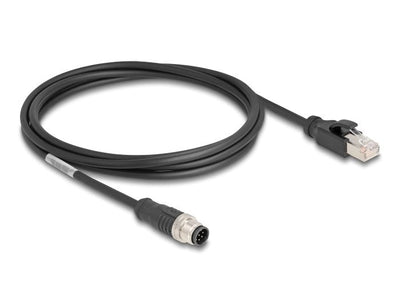 Delock 80810 Cable M12 Codificado a 8 Pin Male a RJ45 Male Pvc 2M — image 1