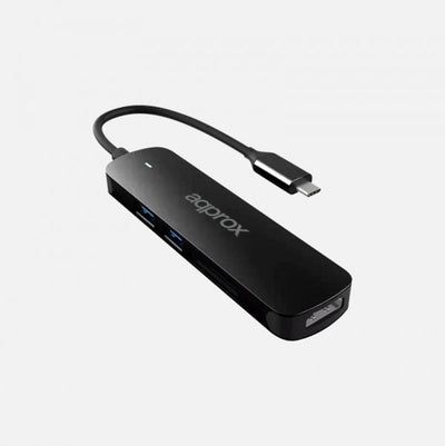 Approx Hub 5 Ports USB 3.0 Type C Black 2XUSB3.0, Hdmi, Sd, microSD/ USB-C — image 1