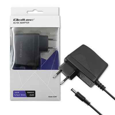 Qoltec Charger Premium 24W 12V 2A 5.5X2.1 — image 1