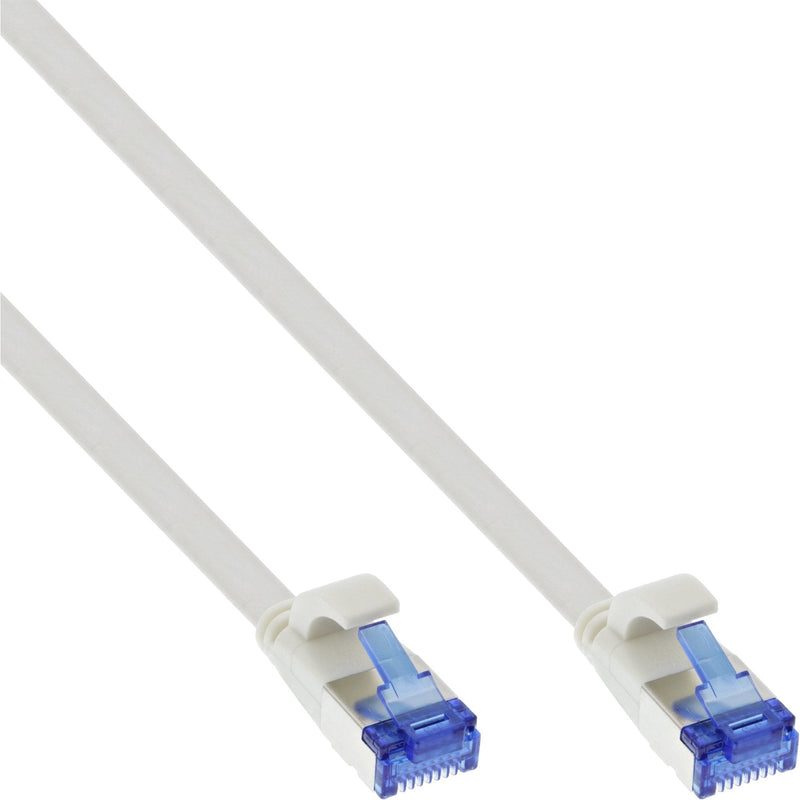 Inline Network Cable Flat , U/FTP, CAT.6A, Tpe Libre Halógenos, White 0,5M