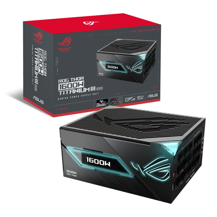 ASUS Rog Thor 1600W Titanium Iii Evo (rog Equalizer) Black 2X 12 Pin High Power Gpu, 4X Pcie, Gestión Cables,