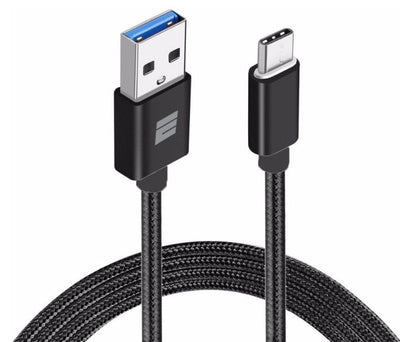Eightt USB Cable 3.0A Type C 1M Trenzado Nylon Black — image 1