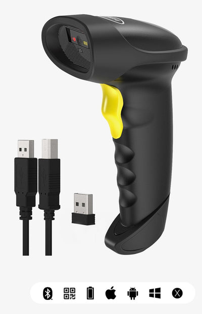 Inateck BCST-50 Reader Codes Barcodes Laptop 1D/2D Black Yellow — image 1