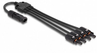 Delock DL4 Solar Splitter Cable 1 X Connector Male a 4 X Connector Female 50CM Black — image 1