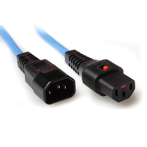 Powercord C13 IEC Lock - C14 Blue 3M, PC963