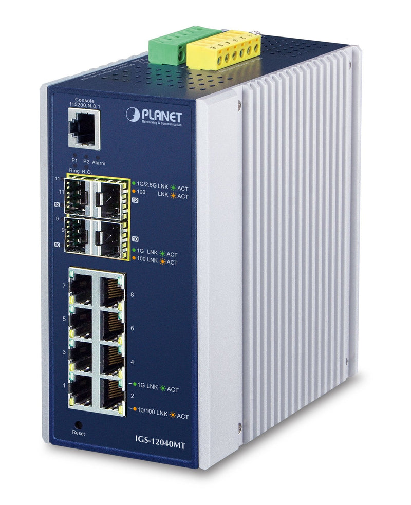 Planet IGS-12040MT Switch Gestionado Gigabit Ethernet (10/100/1000) Black