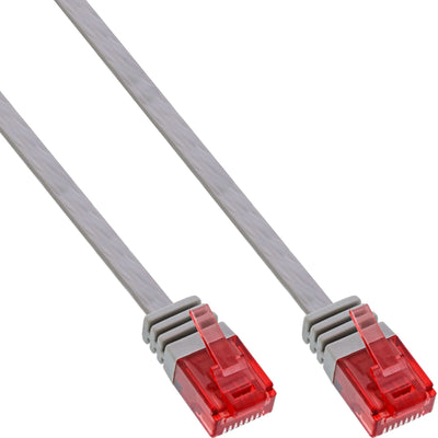 Inline Flat Ultraslim Network Cable U/UTP CAT.6 Gigabit Ready Grey 3M — image 1