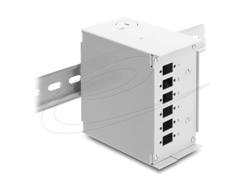 Lwl Patchfeld 6 Port Sc Simplex Or Lc Duplex Grey Metal Zur Carriles Din Assembly