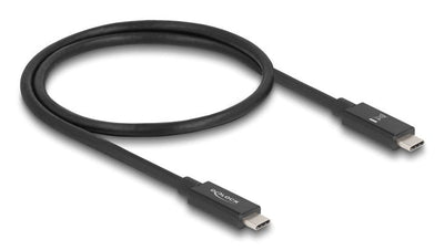 Delock 81210 USB Cable 80Gbps USB Type-c™ Male a Male 16K 60 HZ PD 3.1 240W E-marker Coaxial 0,5M Black — image 1