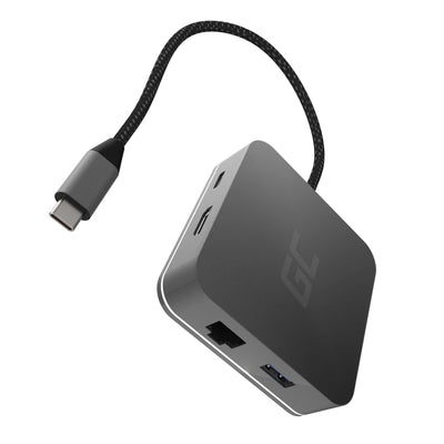 Green Cell HUB2 Usb-c, 3x USB 3.0 RJ45 1Gbps HDMI 4K, Dex Nintendo Switch Apple — image 1