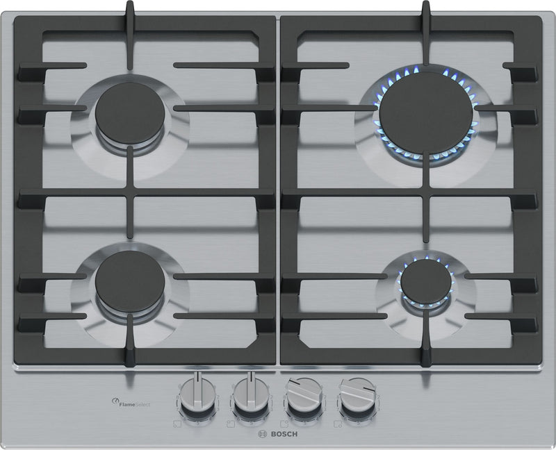 Bosch Serie 6 PCP6A5I90 Hobs Steel Inoxidable Integrado 60CM Encimera Gas 4 Zona(s)