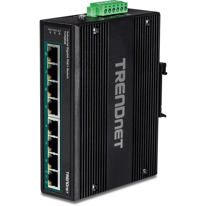 Trendnet TI-PG80B Switch 8 Ports Industrial Gigabit PoE + Din-rail (24-56V)