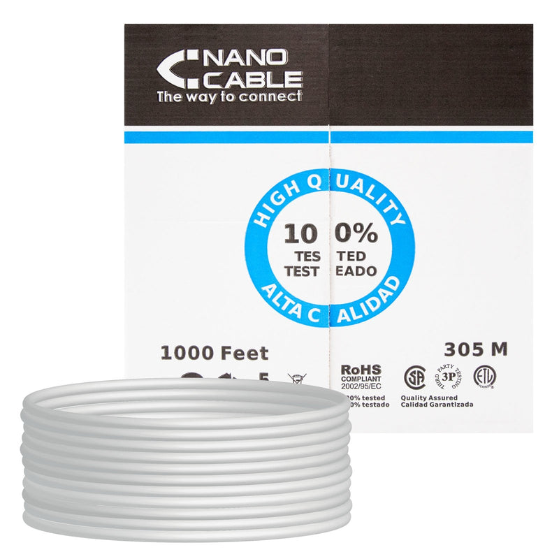 Nanocable Network Cable RJ45 CAT.6 UTP Rigido AWG24 - Length 305M - Grey