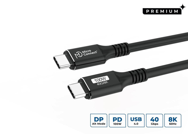Cable Premium USB4 USB-C 2M 40Gbps, 100W