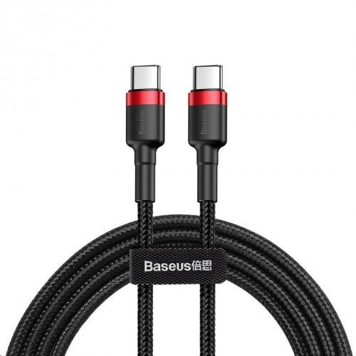 Baseus Cable Type-c - Type-c Cafule PD 2.0 60W Flash Charging (20V 3A) 1M Black/Gray (CATKLF-H91)
