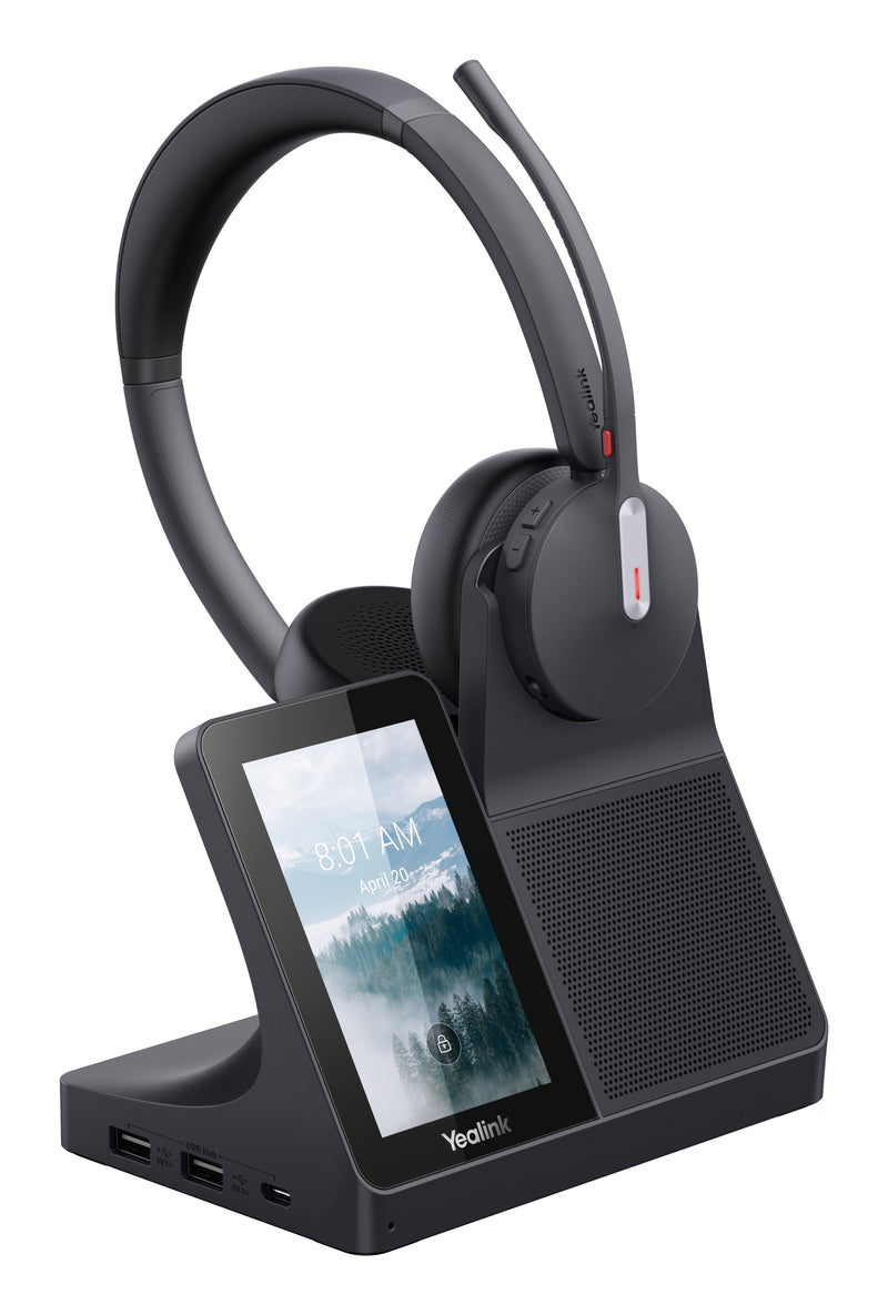 Yealink Auriculares WH64 Dual Inalámbrico Y Alámbrico Diadema Bluetooth Base Charging Negro