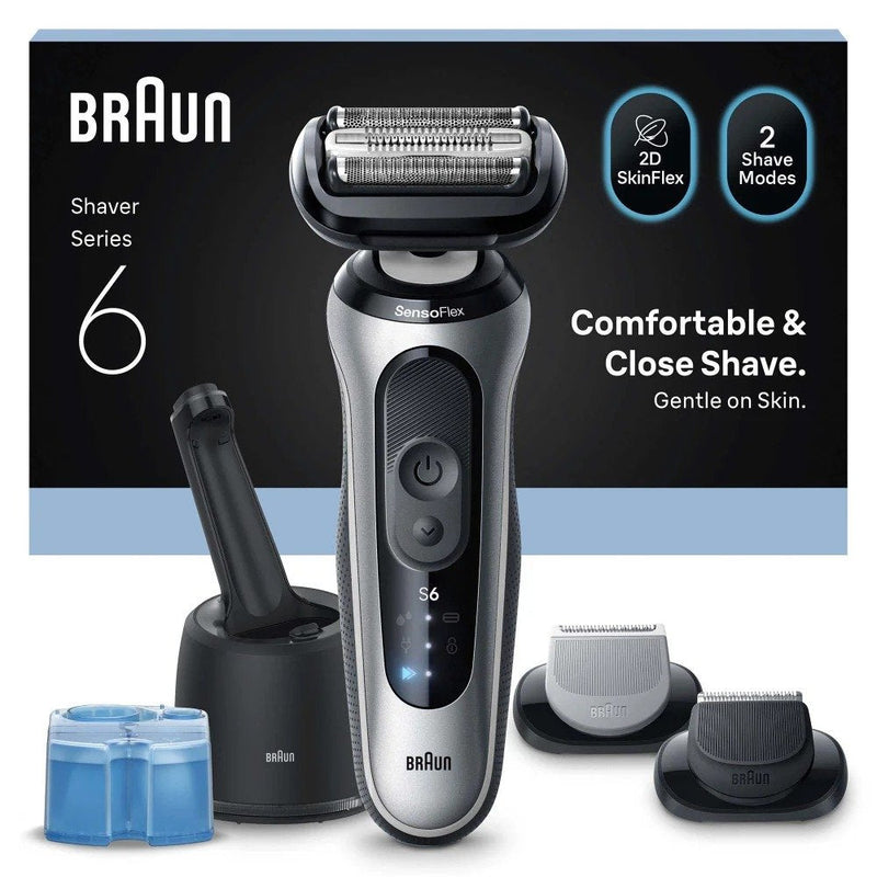 Braun Máquina Series 6 62-S7650CC Afeitar Láminas Trimmer Silver