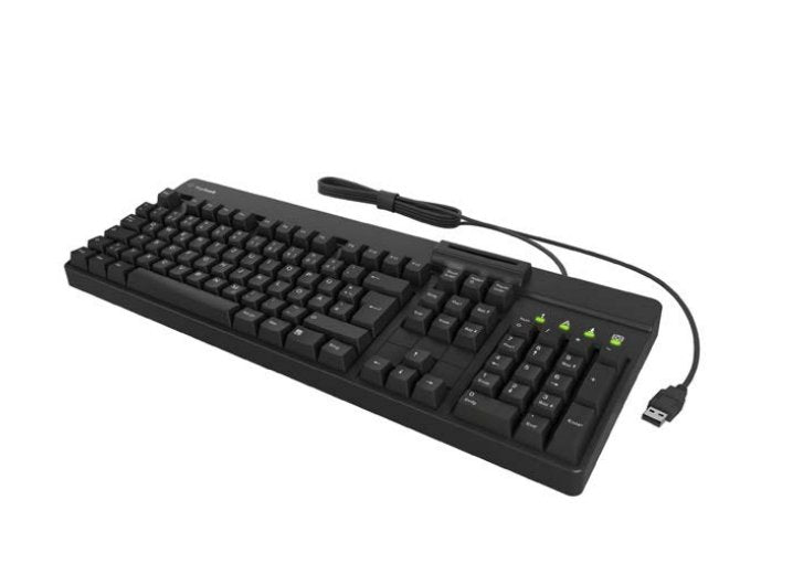 Keysonic Full-size Keyboard Smart Cardreader, Bk, KSK-8040U-CR