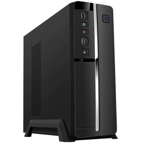 TooQ Case microATX, Mini ITX Slim - Power Supply 500W - 1X HDD3,5 + 1X SDD2,5 + 1X HDD5.25 - USB-2.0, USB — image 1