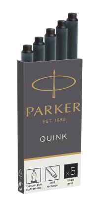 Parker Ink Cartridge Quink Black 5 Pieces