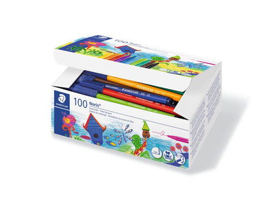 Staedtler Noris 326 Pack 100 Markers Punta Fina - Trazo 1MM Aprox - Ink Base Water - Colours Surtidos — image 1