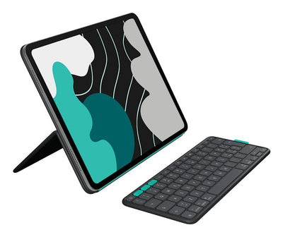 Logitech Keyboard Spanish Flip Folio QWERTY Bluetooth Graphite — image 1