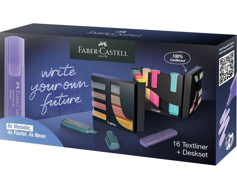 Faber Castell Marcador Fluorescent Textliner 46 Set de escritorio 16 C/Surtidos