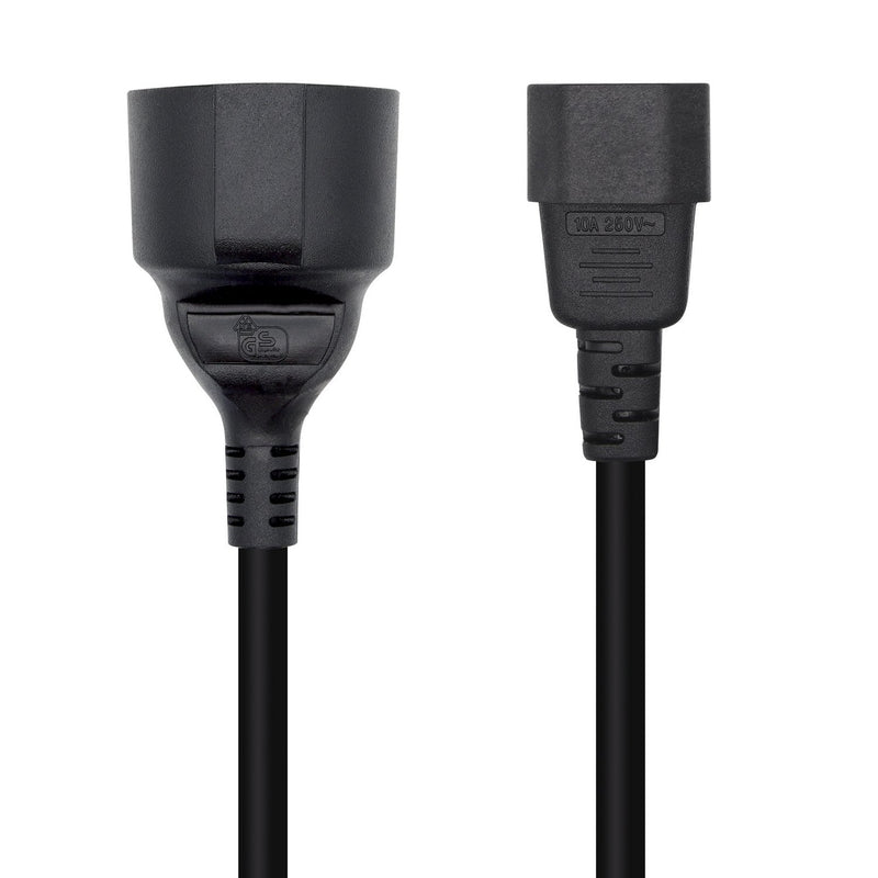 Aisens Cable Power 16A - C14/M a CEE7/H - 25CM - Black