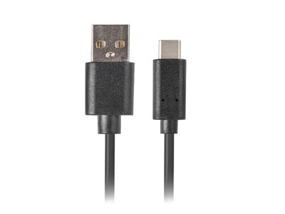 Lanberg USB Cable CA-USBO-20CU-0018-BK Connectors USB-A a USB Type-c Qc 3.0 1.8M Black — image 1
