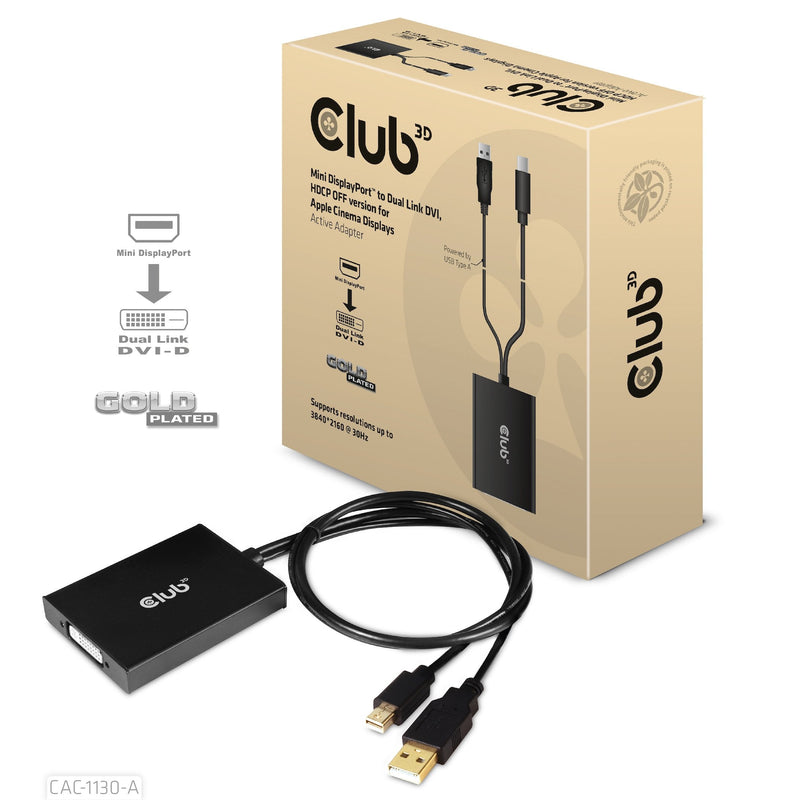 CLUB3D Adapter Minidisplayport DVI Duallink Hdcp Off M/H Retail