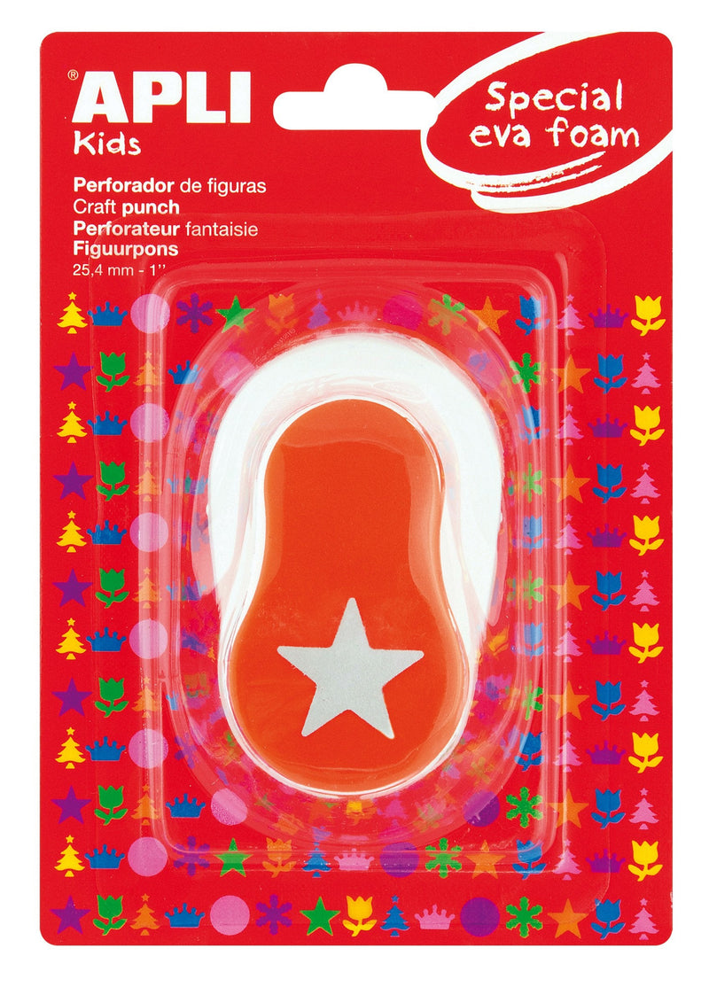Apli Perforadora Estrella - Figure 25.4MM - Perfora Paper Carton, Cartulina And Rubber Eva Up To 2MM - Deposit