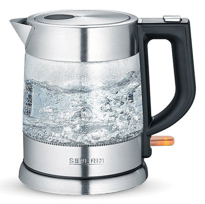 Severin Wk 3468 Tetera Eléctrica 1 L 2200W Black Steel Inoxidable, Transparent — image 1