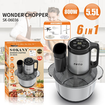 Meat Grinder Stainless Steel Cooking Machine Vegetable Cutting Mixer