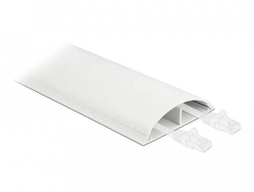 Delock Canaleta Cables Self-adhesive 119 X 26MM - Length 1M White — image 1