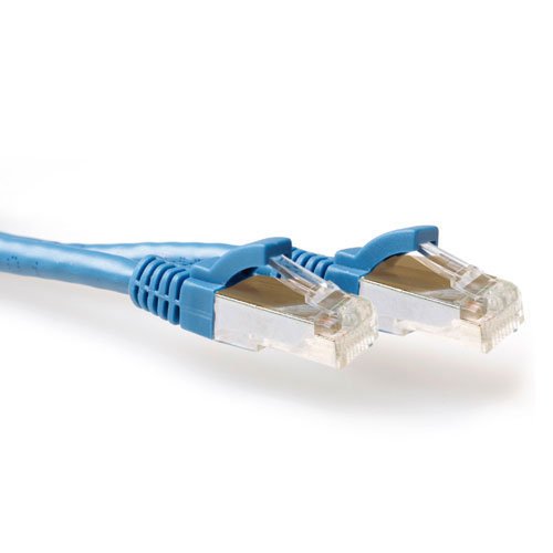 Blue 15 Meter Lszh SFTP CAT.6A Patch Cable Snagless With RJ45 Connectors