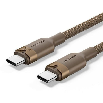 Vention USB Cable 2.0 Type-c 5A Trijh USB Type-c Male USB Type-c Male Up To 240W 480Mbps 2M Gold — image 1