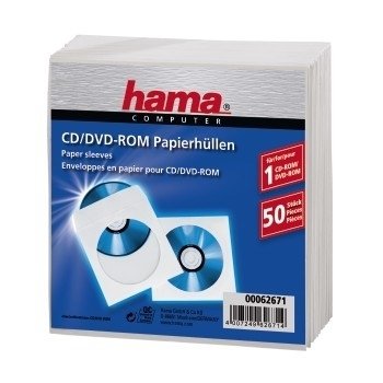 Hama 1X50 Cases Paper Cd/Dvd White 62671