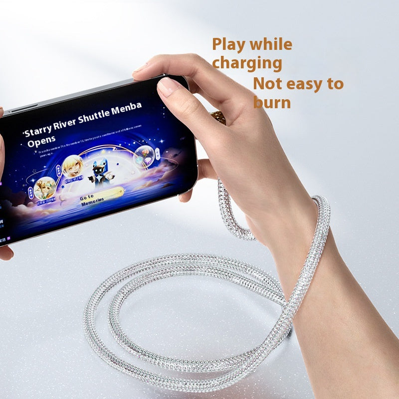 PD20W Diamond Braided Data Cable Type-c Charging Cable