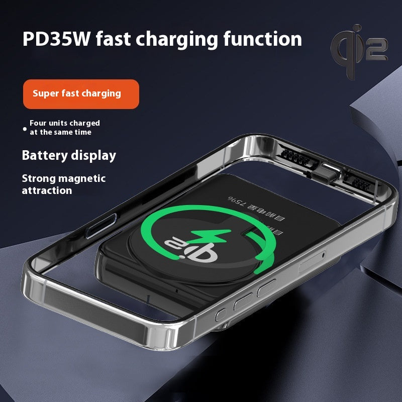 With Cable 35W New QI2 Magnetic Wireless Power Bank
