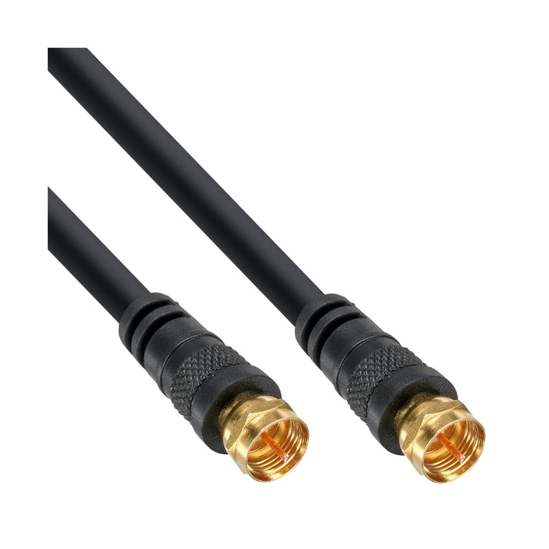 Inline Cable Sat Premium 2X Blindado 2X F-plug 85DB Black 15M