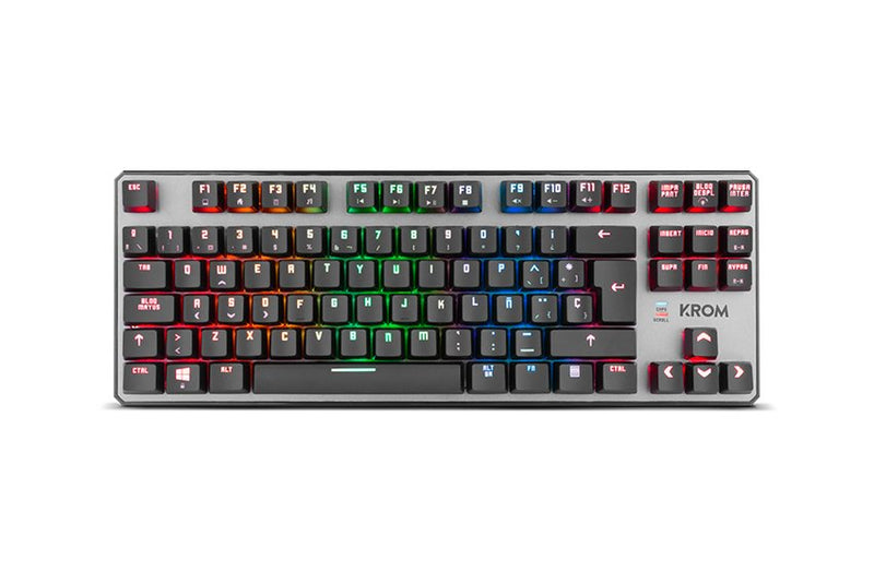 Krom Keyboard Spanish Kernel Tkl Mecanico RGB Gaming Retroiluminacion RGB LED Compacto Without Numerico Nxkrom