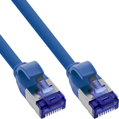 Inline® Network Cable Slim, CAT.6A, S/FTP, Tpe (lszh) Flexible, PoE, Blue, 25M — image 1