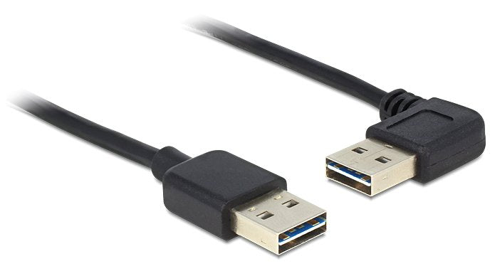Delock 5M USB 2.0A M/M 90° USB Cable USB a Black