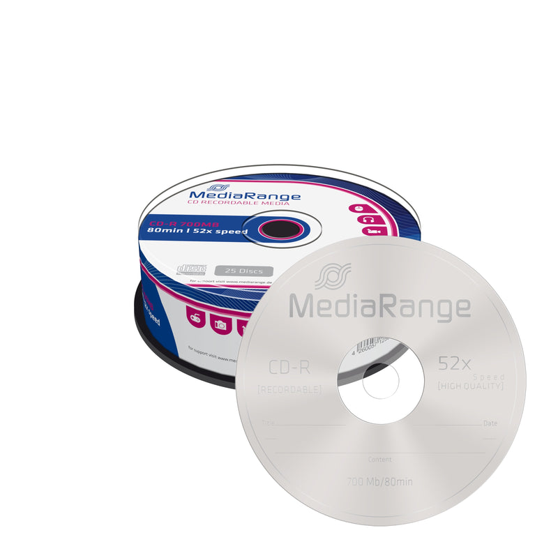 Mediarange Tarrina 25 Cd-r 700MB/80MIN