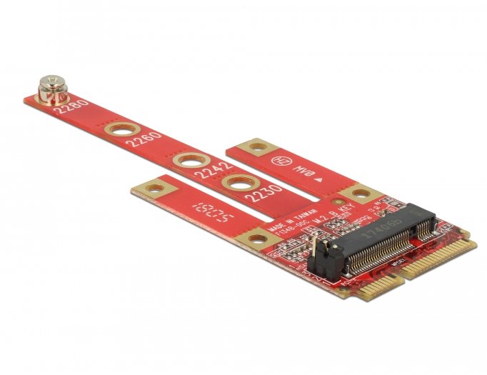 Convertidor Mini PCIE M.2 Key B Slot + Micro SIM Slot