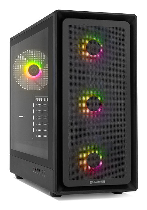 Nox PC Case Semitorre Hyperflow Hummer Aero ARGB Black USB 3.0 Type C